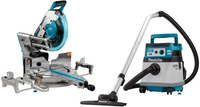 Makita DLX2380UX1 Combiset 2 x 18V met AWS - DLS211 afkortzaag + DVC157L stofzuiger excl. accu's en lader + !