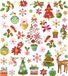 DpCraft Kleurrijke kerststickers: kerstboom, rendier, 43 stuks.