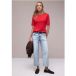 Street One 3818370 dames jeans met wijde pijpen in loose fit, Willekeurig gebleekt, Taille 28/lengte 26