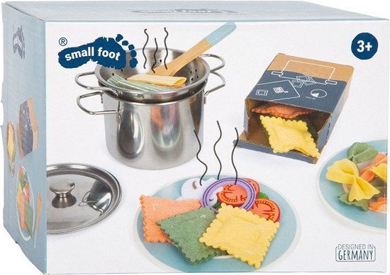 Small Foot - Houten Speeleten Pasta Chef Set, 19dlg.