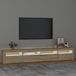 Maison Exclusive - meuble TV avec éclairage LED, aspect chêne Sonoma, 240x35x40 cm