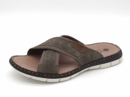 Rieker Heren Slipper 25182-25 Taupe - Maat 45