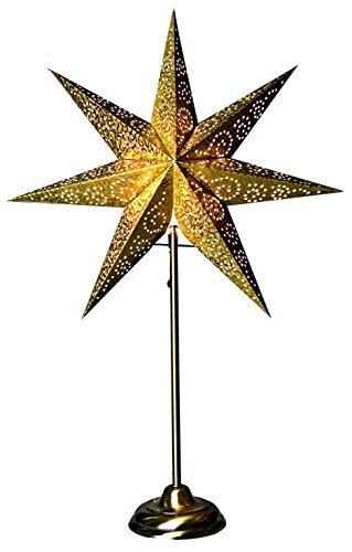 Star papieren ster"Antique" incl. ophanging, papier, goud, 14 x 48 x 45 cm