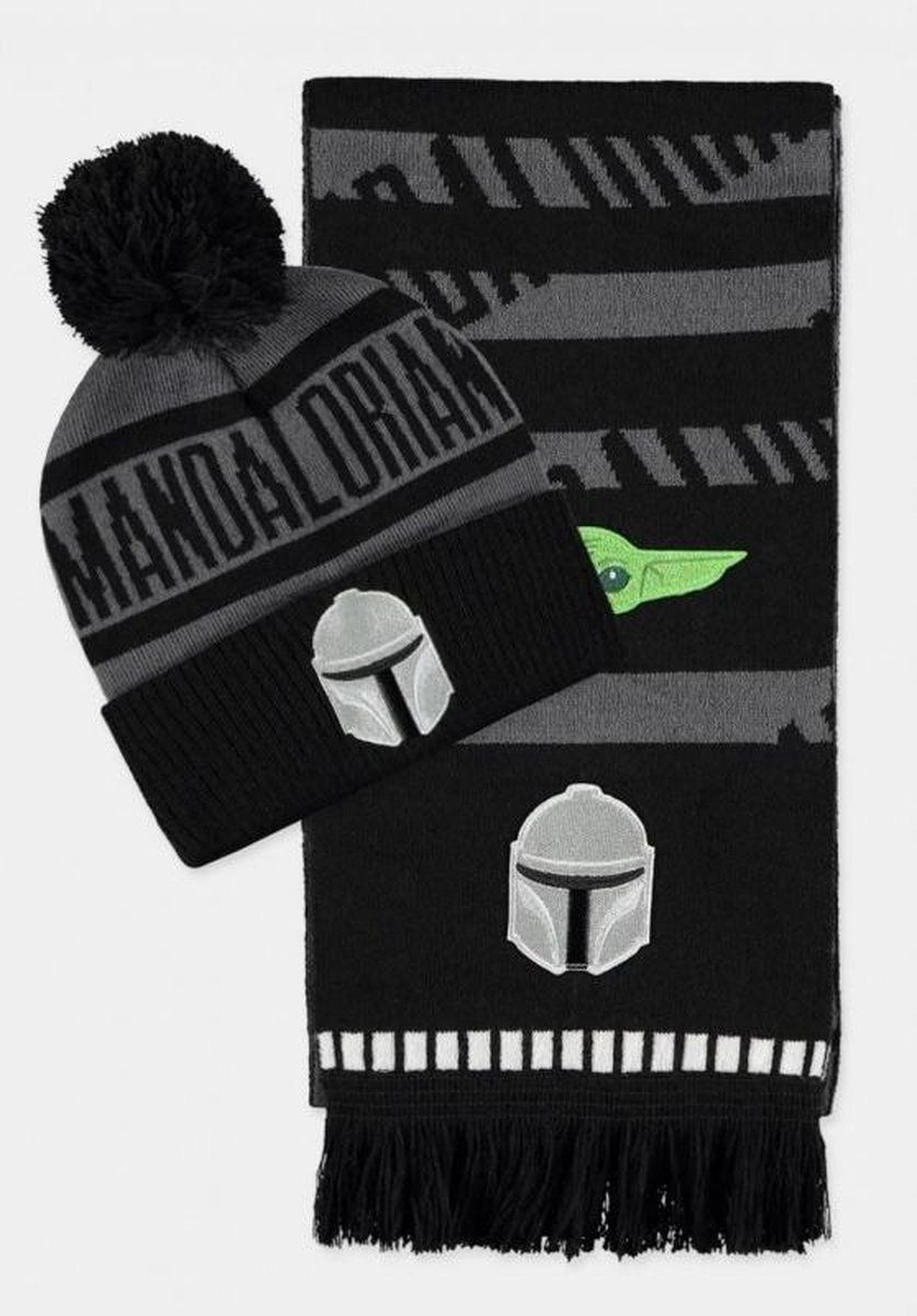 Difuzed STAR WARS - Mando & Grogu - Beanie & Scarf Gift Set - Grijs - Polyacryl