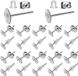 Boucles d'oreilles ensemble de fermoirs pour la production de bijoux avec fermoir à clip papillon, 500 pièces, couleur argent, base plate 6 mm et 8 mm