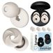 Lunaro Bouchons d'oreilles pour le sommeil - Bouchons d'oreilles en silicone réutilisables pour le sommeil - 33dB - 4 tailles - Étui de rangement inclus - Beige