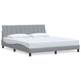 VidaXL Bedframe Hanko Stof Lichtgrijs 180x200 cm