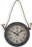 bigbuy Home Versa Wandklok Hars Grijs/Wit 27.7 cm