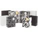 Hallmark 0005EGB7430 Abstracte penseelstreken, cirkels, lijnen, set van 8 middelgrote en grote geschenkzakjes met handgrepen voor bruiloften, afstuderen, Halloween, jubilea, papier, zwart, wit, goud