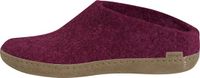 Glerups Unisex Pantoffels Leren Zool Wol Cranberry Maat 42
