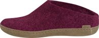 Glerups Unisex Pantoffels Leren Zool Wol Cranberry Maat 42
