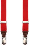 Suitable Bretel Rood - Stevige Clips - Heren / Unisex - Luxe cadeauverpakking - Volwassenen