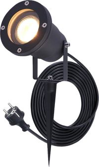 HOFTRONIC Sydney - GU10 Outdoor Garden Spot - 3m Cable - IP65 - Black