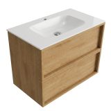 Saniclass Houten Badkamermeubelset - 80x45x61.5cm - Mat Eiken Natural