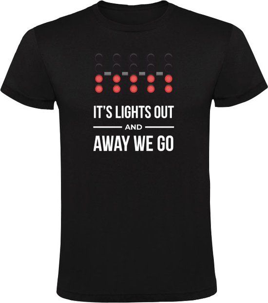 It's Lights Out and Away we Go Men's T-shirt - Black - Size S