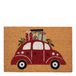 Mica Decorations Kerst deurmat auto (60x40 cm)