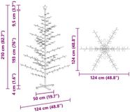 vidaXL Houten kerstboom KOTKA 210 cm Bamboe en massief grenenhout
