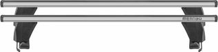 Menabo Delta Silver | Coffre de toit pour Ford - Focus III Stationwagen 2011-2014 - Aluminium - Longueur 137 cm - Capacité de charge 50 kg - Jeu de 2