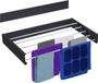Sans marque Étagère murale pliable Métal Noir 80 cm