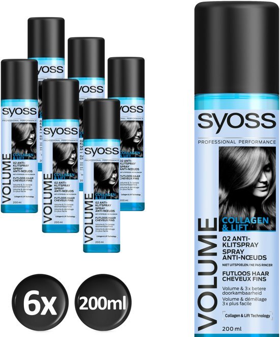 Syoss Volume Collagen And Lift Anti klit Spray Voordeelverpakking