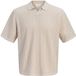 JACK & JONES Jortyler Knit Ss Split Neck Polo Jnr Feather Gray