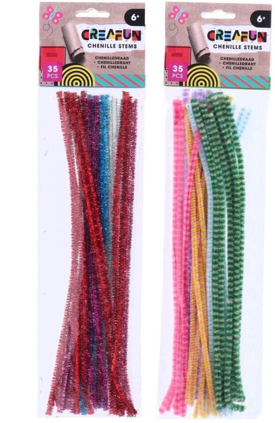 Creafun Chenille 29 cm 35 Stuks Assorti