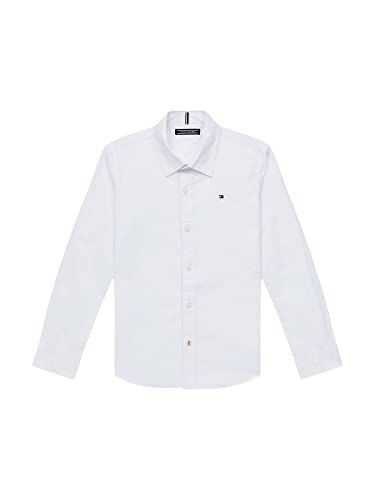 Tommy Hilfiger elastisch kinderhemd - Wit - 18 maanden