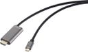 SpeaKa Professional SP-12875852 HDMI-kabel USB-C / HDMI Adapterkabel USB-C stekker, HDMI-A-stekker, USB-C bus 1.00 m Zwart