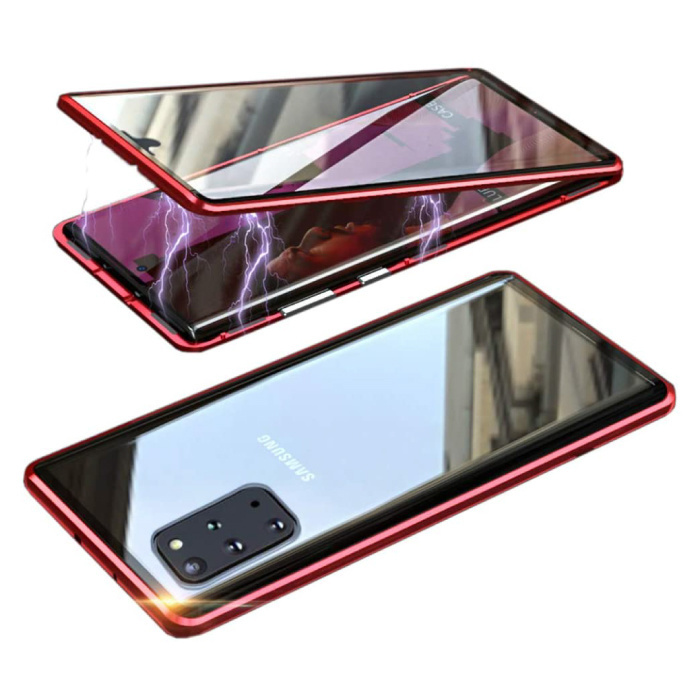 Stuff Certified Samsung Galaxy S20 Magnetisch 360° Hoesje met Tempered Glass - Full Body Cover Hoesje + Screenprotector Rood