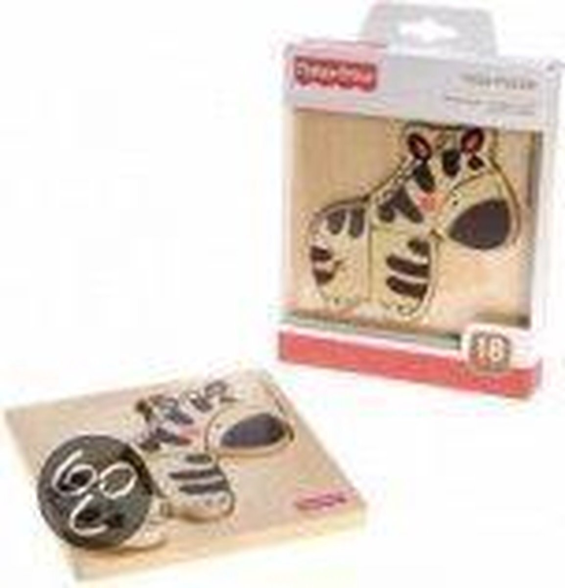 Fisher-Price Fisher Price Zebra Houten Puzzel - 4 stuks