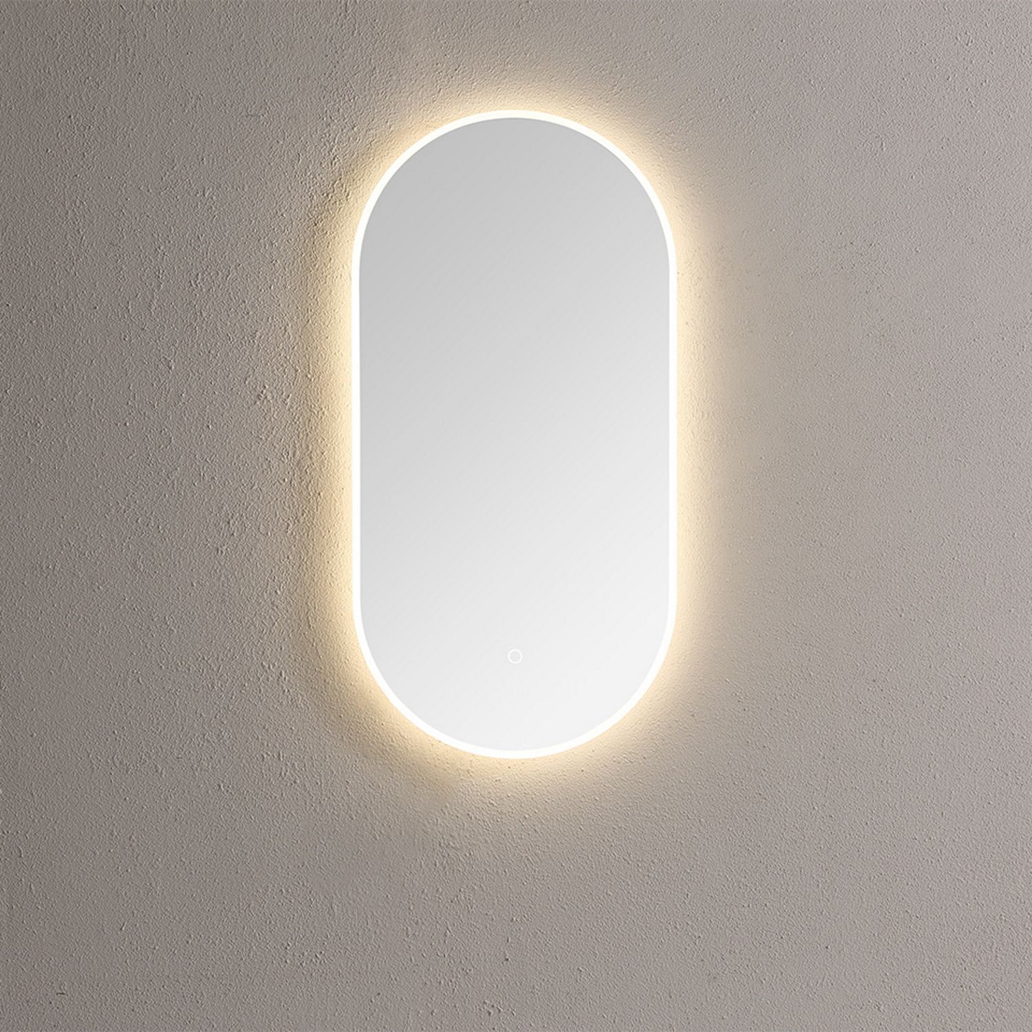 Sanilux Spiegel ovaal met direct led 3 kleuren instelbaar 90x45 cm