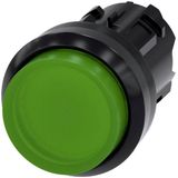 Siemens 3SU10010BB400AA0 3SU1001-0BB40-0AA0 Verlichte druktoets Kunststof frontring, Rond Knop Zwart, Groen 1 stuk(s)