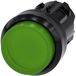 Siemens 3SU10010BB400AA0 3SU1001-0BB40-0AA0 Verlichte druktoets Kunststof frontring, Rond Knop Zwart, Groen 1 stuk(s)