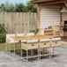 Prolenta Maison Exclusive 7-delige tuinset met kussens, beige, van polyrotan