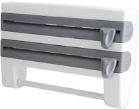 Merkloos / Sans marque Dailygoody - Wandrolhouder - Multifunctionele keukenrolhouder - Grijs