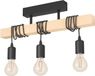 EGLO Townshend Plafondlamp - E27 - 55 cm - Zwart/Bruin - FSC Hout