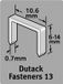 Dutack Fasteners Nieten 13-8mm Cnk