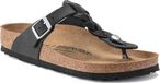 Birkenstock Gizeh Oiled Leather Regular Zwart