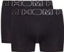 HOM Boxerlines#2 HO1 Boxer Briefs (2-pack) Heren Boxer met horizontale gulp 2xBlack Maat L