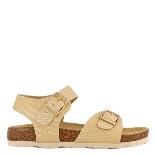Graceland Leren Sandalen Goud