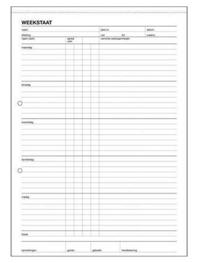 Sigel Expres Bedrijfsformulieren Weekstaat - A4 - 50 vel