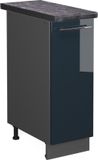 Vicco Fame-Line Vitrinekast - 30 cm - Donkerblauw hoogglans/Antraciet