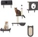 Ibenzoa® Mur d'escalade pour chat avec 5 éléments modulaires