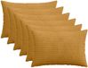 vidaXL Kussensloop 6 stuks Geel 30 x 50 cm