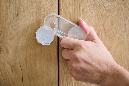 Dooky Multi-Purpose Latch – 2x Veiligheidssluitingen Kast & Lade – Transparant