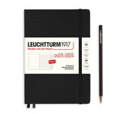 Leuchtturm1917 Weekplanner + Notities Agenda 18 maanden 2023-2024 Hardcover Zwart A5
