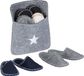 Relaxdays gastenpantoffels, 6 paar, set, met opbergzak, maat 36-45, vilten sloffen hotel, anti slip zool, meerkleurig