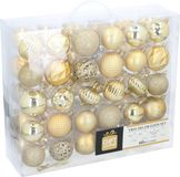 Giftsome Gouden Kersballen Set - 60 Kunststof Kerstballen - Ø6/7 cm