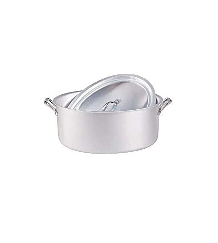 Pentole Agnelli Familie Koken Aluminium Ovale Saucepot met 2 Handvaten, Diameter 28 Cm.