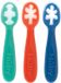 Nûby Set van 3 Baby First Spoons - Siliconen - Vanaf 6 maanden - Blauw / Rood / Groen